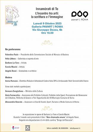 Innamòrati di te l’incontro tra arti: la scrittura e l’immagine